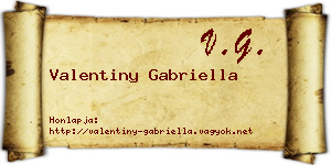 Valentiny Gabriella névjegykártya